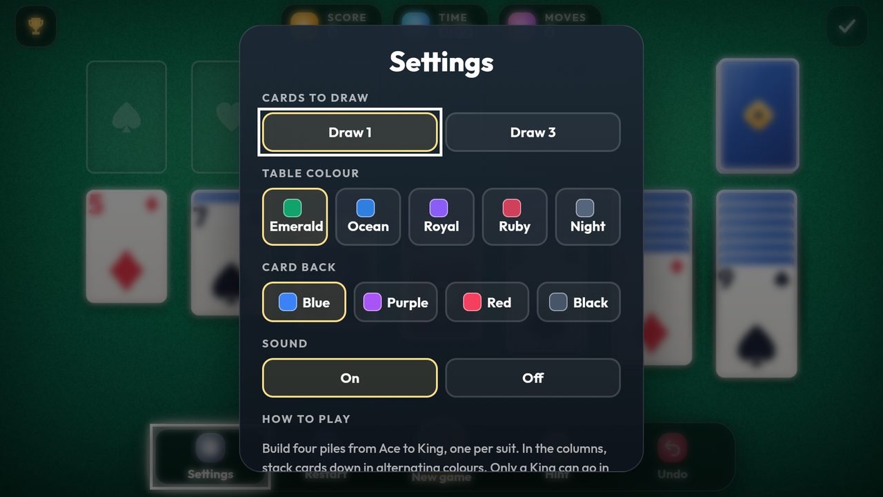 Solitaire screenshot 3